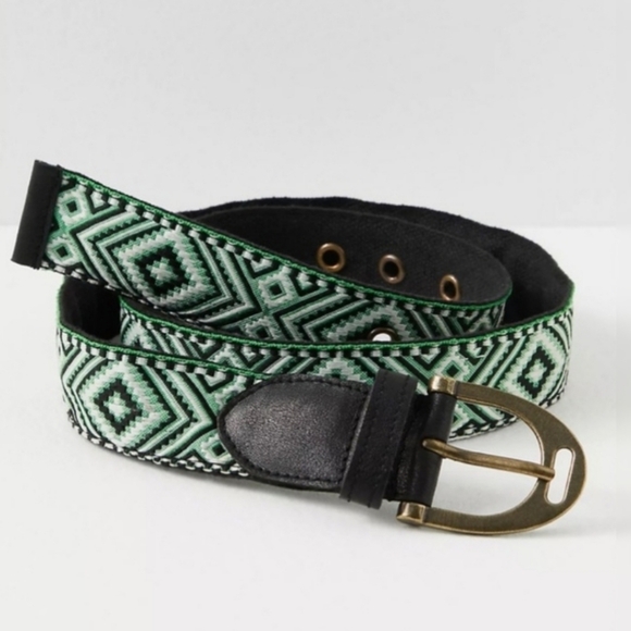 Free People Accessories - Free People Moving To Mars Printed Belt Cotton S/M